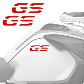 BLACK DOVES GRAPHICS 2pcs Stickers Compatible with Motorrad Tank Sides R 1200 1250 GS Adventure LC (Red)