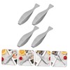Mobestech 4pcs Multi Function Fish Tweezers Stainless Steel Hair Removers