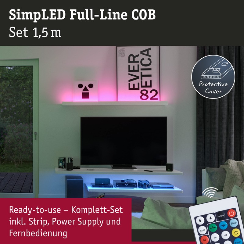 Paulmann 78863 SimpLED LED Strip Full-Line COB Complete Set 1.5