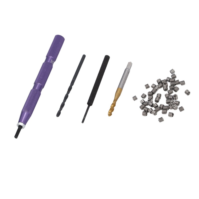 54 Pieces Metric Thread Repair Set M2.5x0.45x2D Stainless Steel Thread