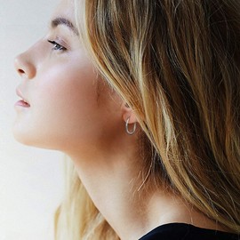 ChicSilver Silver Hoop Earrings For Women Minimalist Jewelry 925 Sterling Silver 15mm Circle Earring