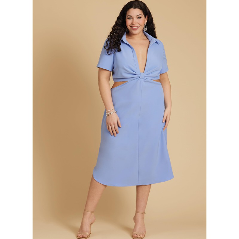 McCall's Misses' Knotted Shirt Dress Sewing Pattern Kit, Design Code