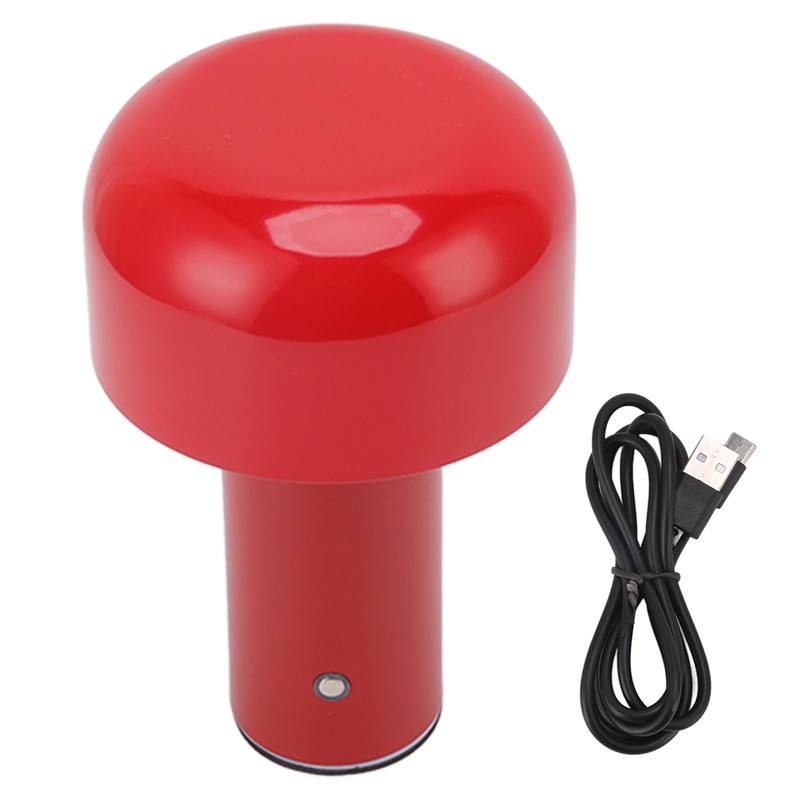 LED Desk Lamp Mushroom Design USB Charging 3 Color Temperature