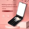 FANPOI Portable Makeup Mirror with 5 Makeup Brushes Travel Case