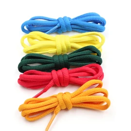 COOL LACE Half Round Shoelaces 5 Pairs Pack for Half Round Competition Shoelaces Sneakers, 3 Different Sizes, #1