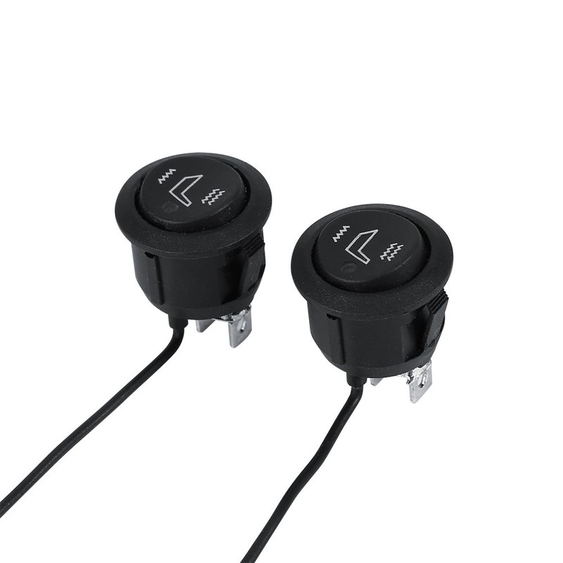 Seat Switch,2X Car Seat Heater Switch Universal 3 Pin Round