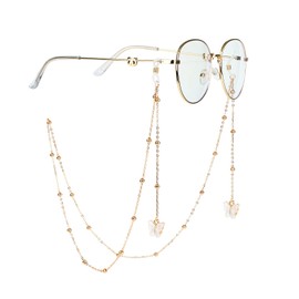AININI 27.5” Eyeglass Chains Butterfly Bead Mask Lanyard Chains Eyeglass Necklace for Women