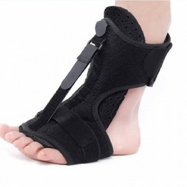 Easy-to-wear, angle-adjustable, ventilated foot support toe protection band