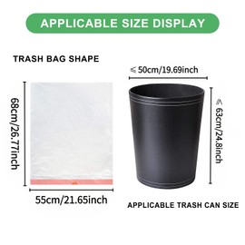 8 Gallon Trash Bags Drawstring Unscented - Magesh 5 Rolls 100 Count Medium Garbage Bag Clear White 30 Liter Strong Plastic Wastebasket Can Liners for Home Kitchen Outdoor Camping