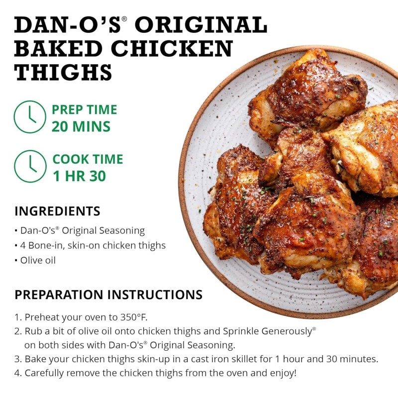 Dan-O's Original Seasoning - for Chicken, Meats, Veggies - Savory