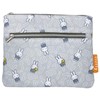 I Planning Miffy 2-Tier Pouch, Gray, W 7.5 x H