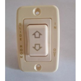 American Technology CW ATC RV Slide Room In/Out Momentary Rocker Switch 40A 12V IVY w/ Bezel