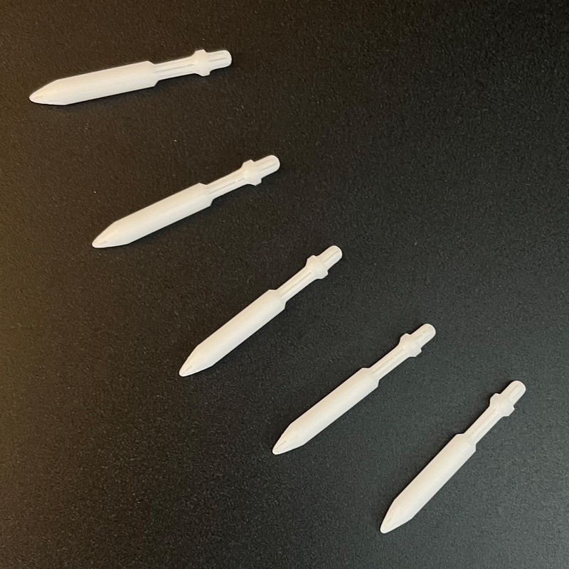 FULIBAO 0.5mm Extra Fine White Fiber Replaceable Marker Tips, 5