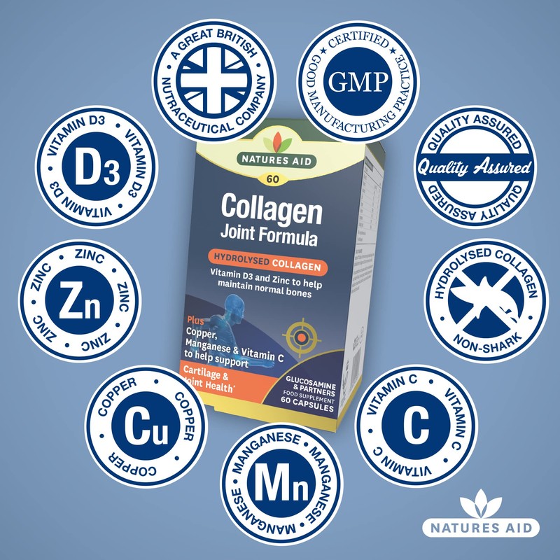 Natures Aid Collagen Joint Formula with Vitamin C, Copper and