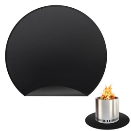 Bunmery 38" Fire Pit Mat for Solo Stove Bonfire,Round Fire Pit Mats for Under Fire Pit,Portable Fireproof Mat for Solo Stove Accessories