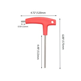 Pastlla 3 Pcs 6mm T-Handle Hex Key Wrench, 45# Steel Double-ended Hex Wrench T-Key Inner Spanner Repair Tool, for Furniture, Shoe Cabinet, Coat Rack and Mechanical Maintenance, Electrical Installatio