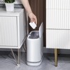JOYBOS Bathroom Trash Cans,Adsorption Garbage Can with Press Type Lid,10L