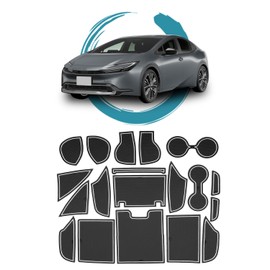 ruiya New Toyota Prius 60 Prius 60 Series Interior Rubber Mat Z Grade Exclusive Rubber Mat Door Pocket Mat Non-slip Sheet Accessory Pocket Mat for Prius 60 Series Scratch Reduction Noise Reduction 19