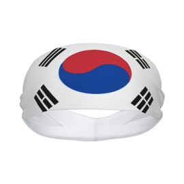 Cute South Korea Flag Sports Headband & Sweatband Hairband for Women Men for Running,Cycling, Yoga,Hiking