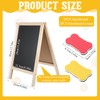 2 Pcs Chalkboard Easel, with 2 Erasers, 15.7x9.8 in Tabletop