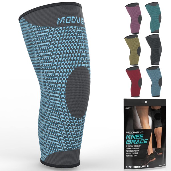 MODVEL Professional Knee Brace | Knee Compression Sleeve Support for Men Women | Medical Grade Knee Pads for Running, Meniscus Tear, ACL, Arthritis, Joint Pain Relief