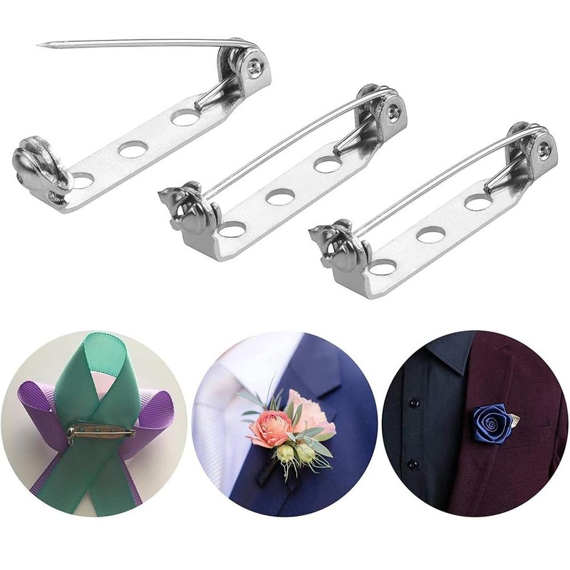 BIUTEFOR Brooch Pins, Corsage Pins, Rotary Lock, 3 Sizes of