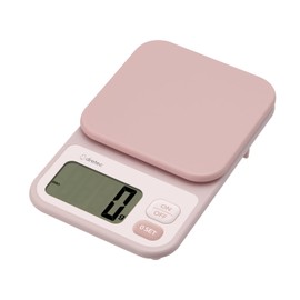 dretec Digital Scale, Japanese Manufacturer, 4.4 lbs (2 kg), 1 g Unit, Tare, Large Screen, Kitchen Scale, Cooking, Pink