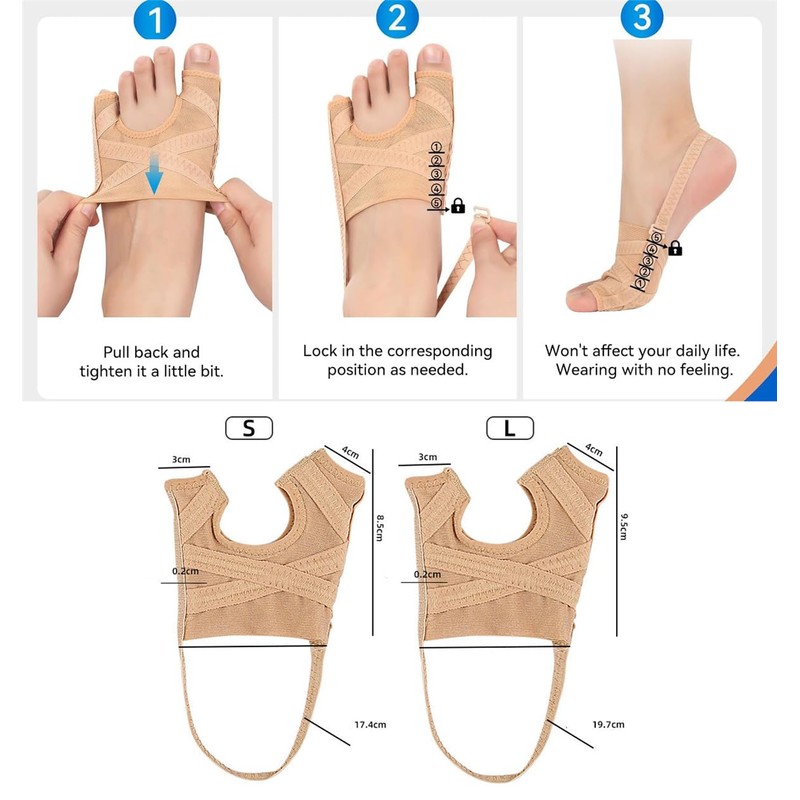 Bunion Corrector, Adjustable Big Toe and Tail Toe Separator Orthopedic