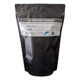 EnviroSupply 12x40 Ultra Pure Prewashed Virgin Coconut Shell Activated Carbon (Water Filtration, Aquarium Cleaning Charcoal) - Resealable 5 Pound Bag (80oz)
