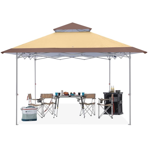 ABCCANOPY Easy Set-up 13x13 Canopy Tent 169 sq.ft Sun Shade, beige