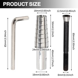 3 PCS Ring Resizer 7-14 Expanding Ring Mandrel with Hex Allen Key Steel Ring Stretcher Tool Ring Making Kit for Lathe Heavy Duty Ring Shaper Tool for Ring Turning and Ring Making