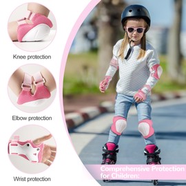 Children's Knee Pads Inline Skates [Set of 6], Protectors for Inline Skates and Protectors for Children, Suitable for Roller Skating, Wheels, Bicycles and Skateboards
