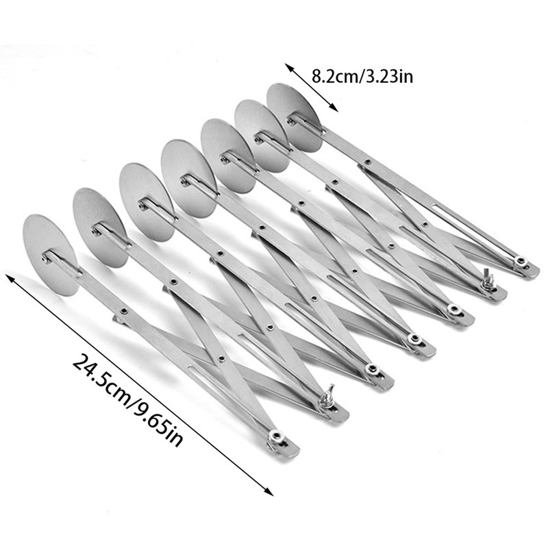 7 Wheel Stainless Steel Pizza Knife Wheel Knife Cutter Adjustable