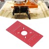 Premium Aluminum Router Table Insert Plate, Red and Black, Aluminum