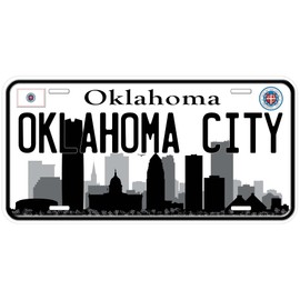 Oklahoma City OK Skyline Novelty Car Auto License Plate