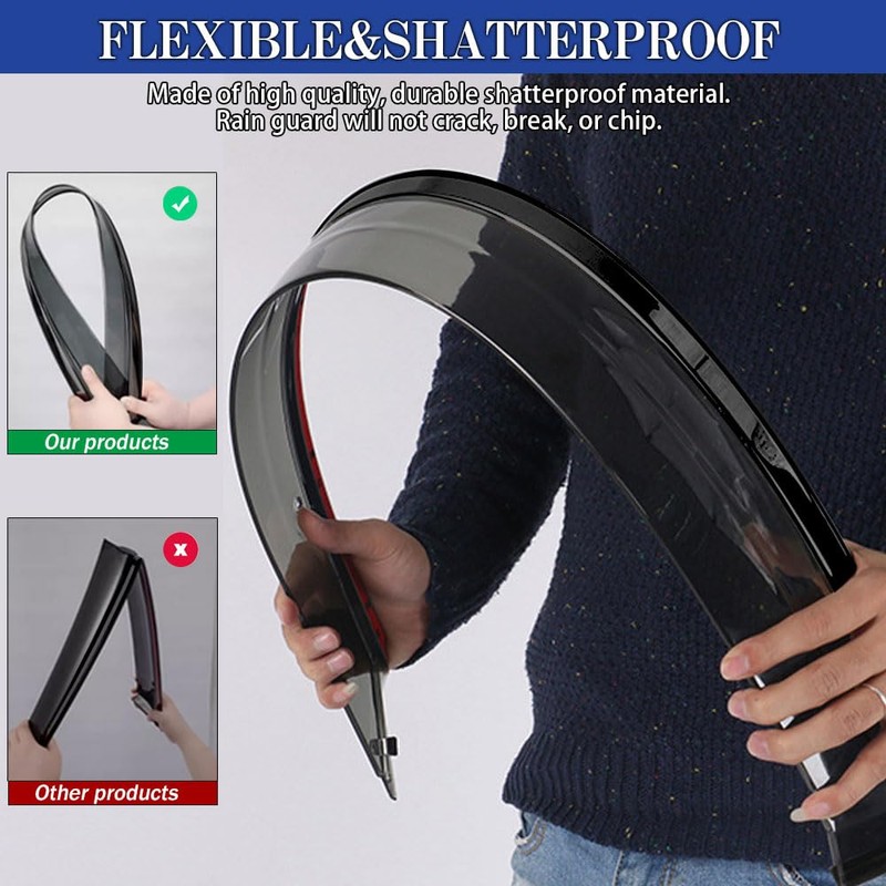 LETINGFAR Window Visors Rain Guards for Kia Rio 2012 2013