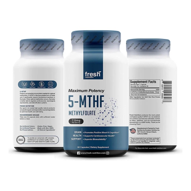 Fresh Nutrition L-metilfolato 7.5 Mg 60 Cpsulas
