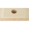 Street Broom 40 cm Flat Wood Elaston Red Handle Hole