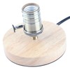 E26/E27 Table Lamp Holder Household Retro Wooden Lamp Base with