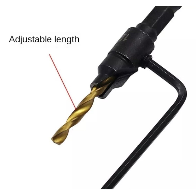 L&T Kit De Broca Avellanadora Madera Vastago Carpintero Tornillo