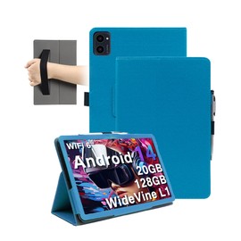 Case for DEERTiME E15 10 inch Tablet - Shockproof with Pen Slot,Waterproof,Anti-Scratch,Multi-Angle Stand,with Hand Strap,Slim Durable,azure