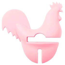 Cute Rooster Kitchen Spoon Holder - Rest Cooking Utensil Holder Pot Side Clip Spoon Holder for Pot Rooster Lid Holders - Heat Resistant & Dishwasher Safe Utensil Rest for Stove Top (Pink)