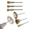 TorSor 12 Pack Wire Brush Set with 1/8'' Mandrel Brass