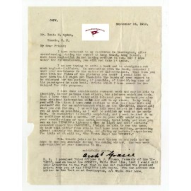 RMS TITANIC, ARCHIBALD GRACIE LETTER TO LOUIS OGDEN SEPTEMBER 1912