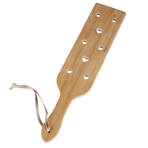 DOMG Bamboo Wood Paddle Lightweight Wooden Paddle with Airflow Holes, 13.3 Inch