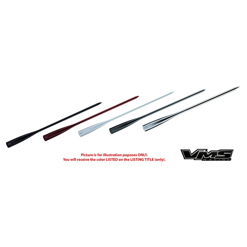 VMS Racing 9 inch SPIKE ANTENNA in RED Billet Aluminum