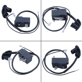 Adefol Carburettor and Ignition Coil for Stihl FS120 FS200 FS250 FS300 FS350 FS380 Trimmer, Carburetor + Ignition Coil Module + Wire + Gaskets Replacement Parts 5 in 1 Carb Kit