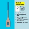 Tasty Wooden Slotted Turner Spatula with Bevelled Front Edge, Heat-Resistant