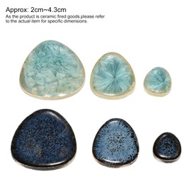 MECCANIXITY 200g Ceramic Mosaic Tiles for Crafts Bulk, Pebble Blue and Green Ceramic Tiles for Mosaic Kits Garden Stepping Stone Cup Mat