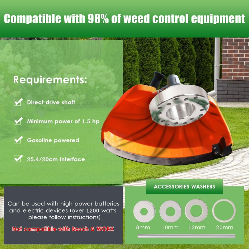 Weed Brush Cutter, 32 Nylon Grass Ropes, Wild Weed Brush,